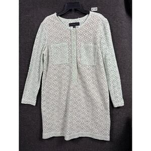 Victoria Beckham For Target Dress Womens XL Mint Green Lace Shift Floral